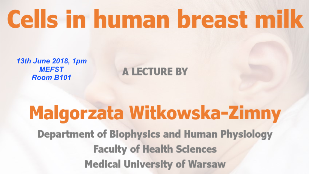 Prof. Malgorzata Witkowska-Zimny - predavanje o stanicama iz majčinog mlijeka